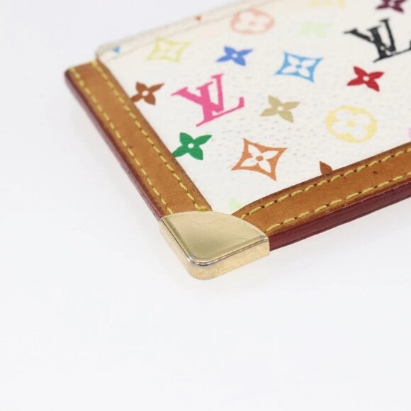 LOUIS VUITTON Multicolor Pochette Cles Coin Purse White M92655 LV Auth 145789 - Picture 4 of 16